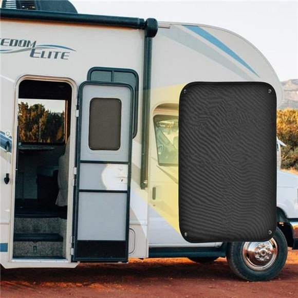 Car Window Shade, 16” x 25” Car Door Window Cover Double-Layer Sunshield (Black) - Picture 6 of 7